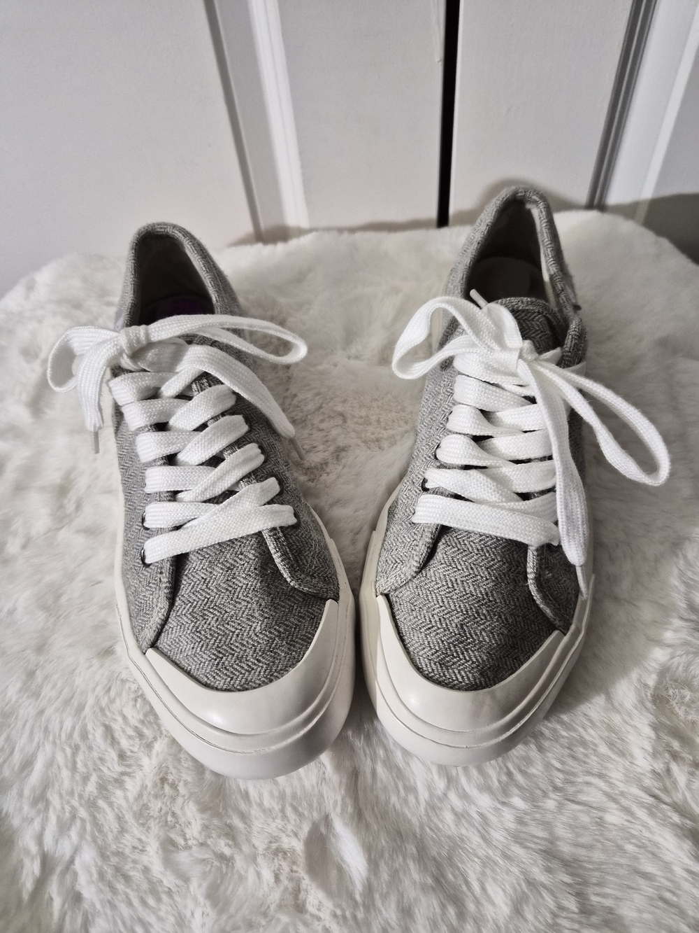 Gray Rocket Dod Herringbone Lace-Up Women's Sneakers